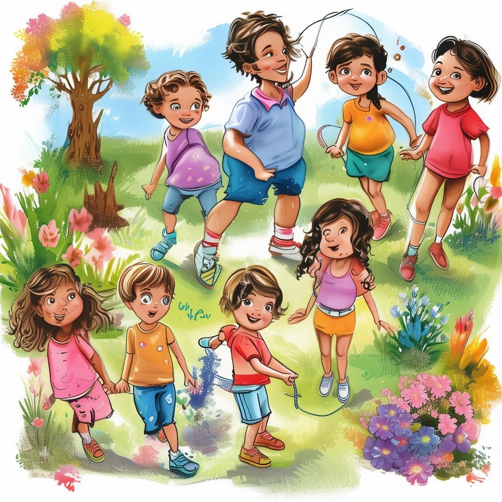 幼儿园放假，轻松掌握孩子跳绳技巧指南 🏃‍♂️💨, 耐心引导, 动作分解, 趣味练习, 鼓励为主